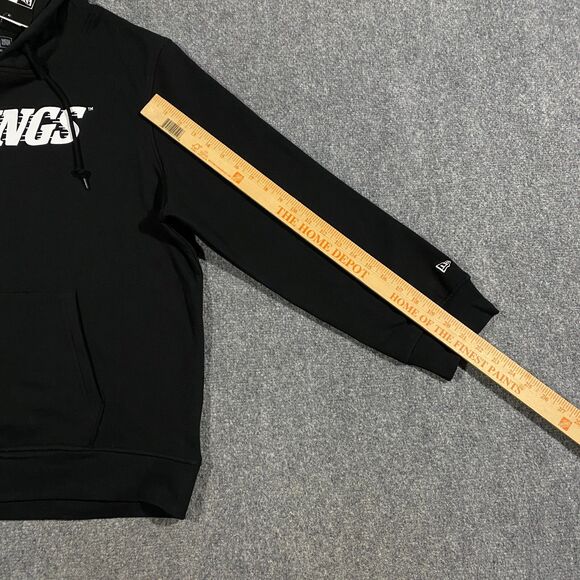 Los Angeles LA Kings Wordmark Logo New Era Hoodie Womens 2XL Black NHL Hockey - Picture 13 of 16